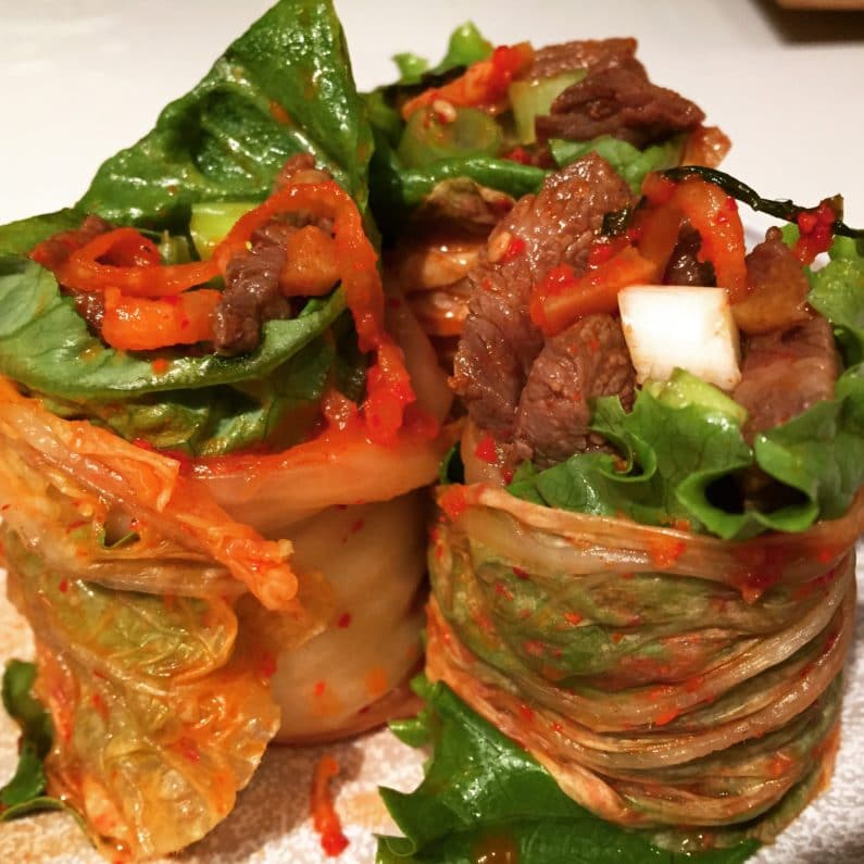 Kimchi Beef Roll