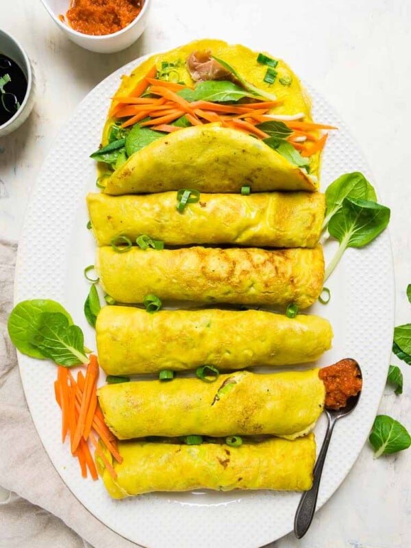 Paleo breakfast Dan Bing Taiwanese Breakfast Crepes recipe.