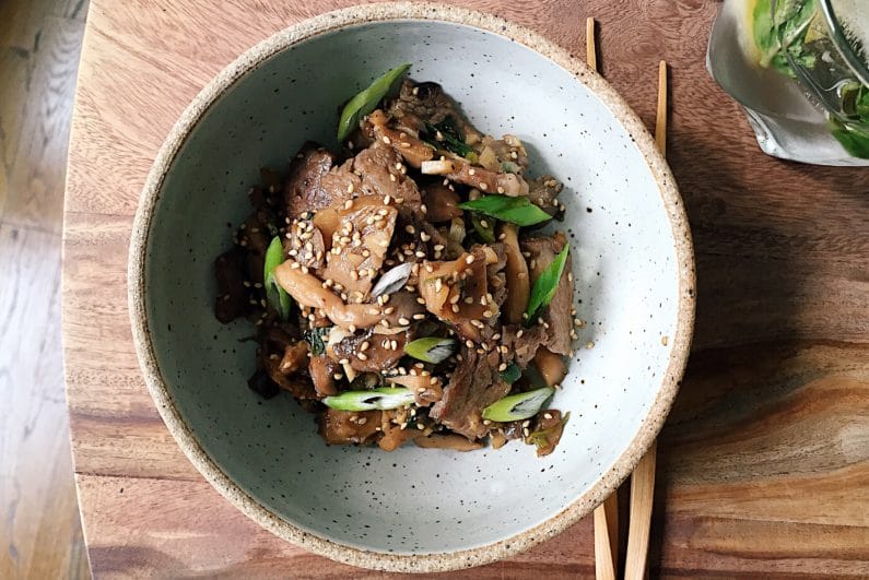 Thai Sesame Beef with Mushrooms