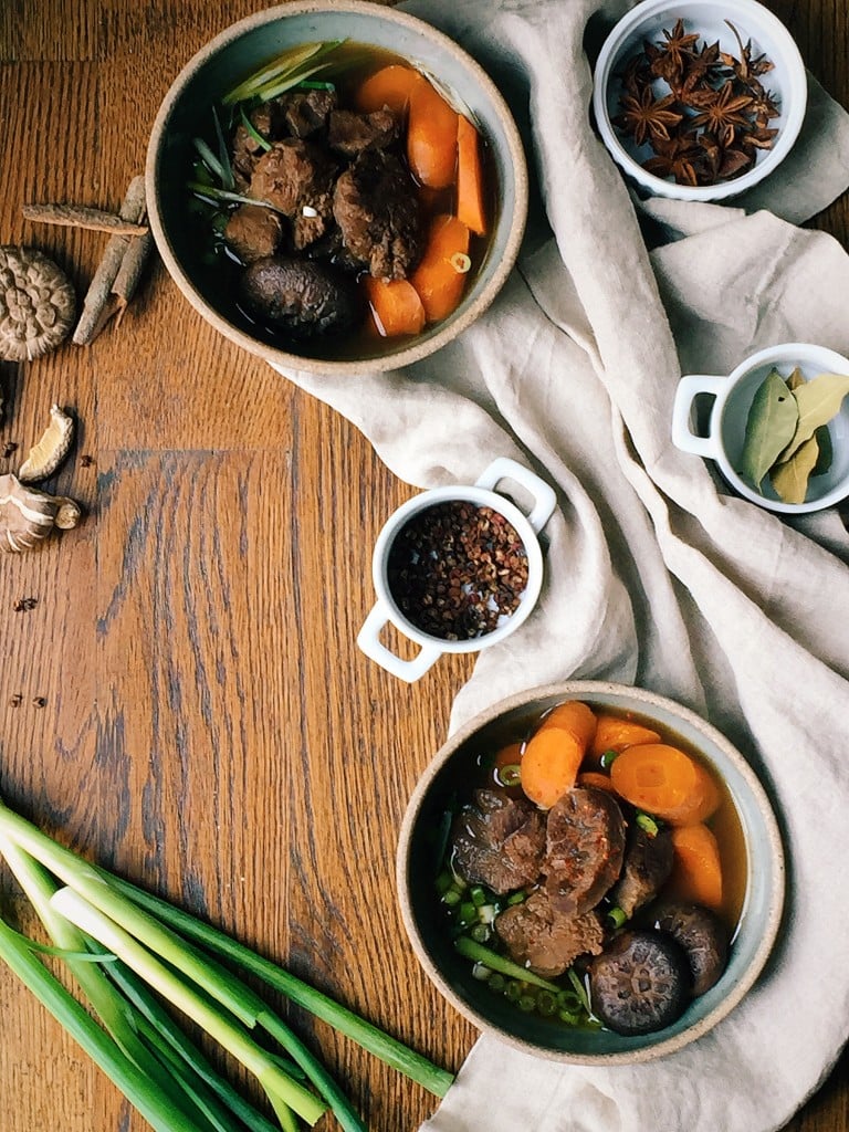 Taiwanese beef soup stew
