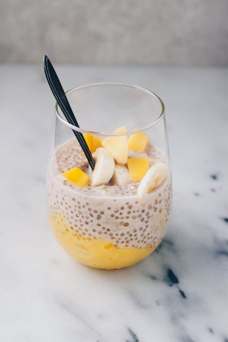 Paleo Vietnamese Coconut Tapioca Pudding Recipe (ChÃ¨ Chuá»‘i) is vegan and dairy-free with no added sugar from I Heart Umami