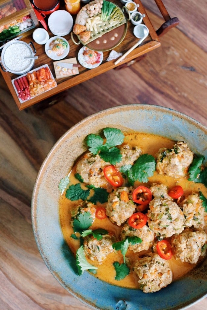 Coconut Curry Meatball Soup 