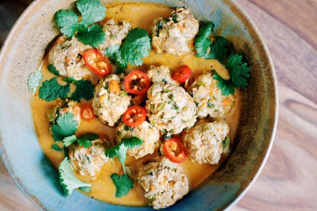 Coconut Curry Meatball Soup 