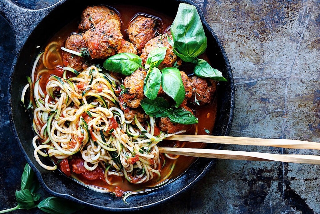 Paleo Spaghetti Meatballs recipe. Paleo Asian food. Paleo meatball recipe. 