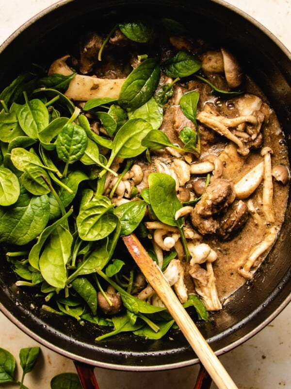 Koram Lamb Stew in a big Dutch oven pot