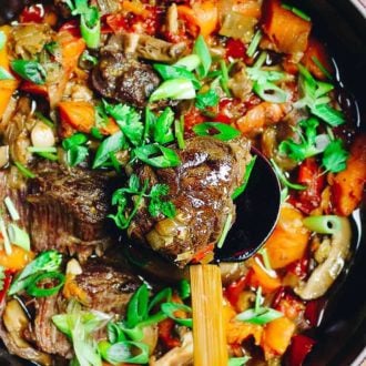 Instant Pot Taiwanese Beef Stew recipe with beef shank is Paleo, Whole30, and Keto friendly.