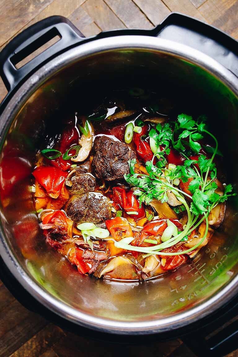 Instant Pot Taiwanese Beef Stew recipe with beef shank is Paleo, Whole30, and Keto friendly.