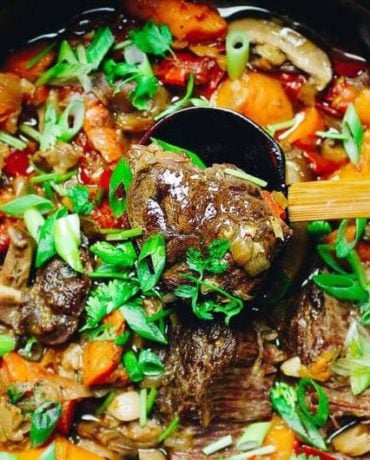 Instant Pot Taiwanese Beef Stew recipe with beef shank is Paleo, Whole30, and Keto friendly.