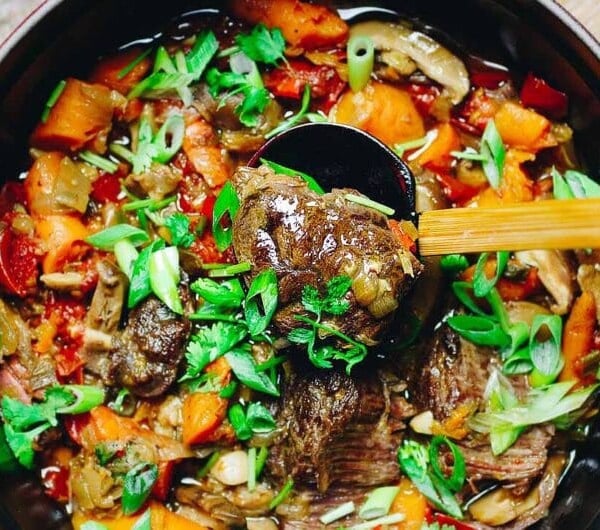 Instant Pot Taiwanese Beef Stew recipe with beef shank is Paleo, Whole30, and Keto friendly.