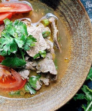 Vietnamese Pho-Inspired Tomato Beef Soup Recipe