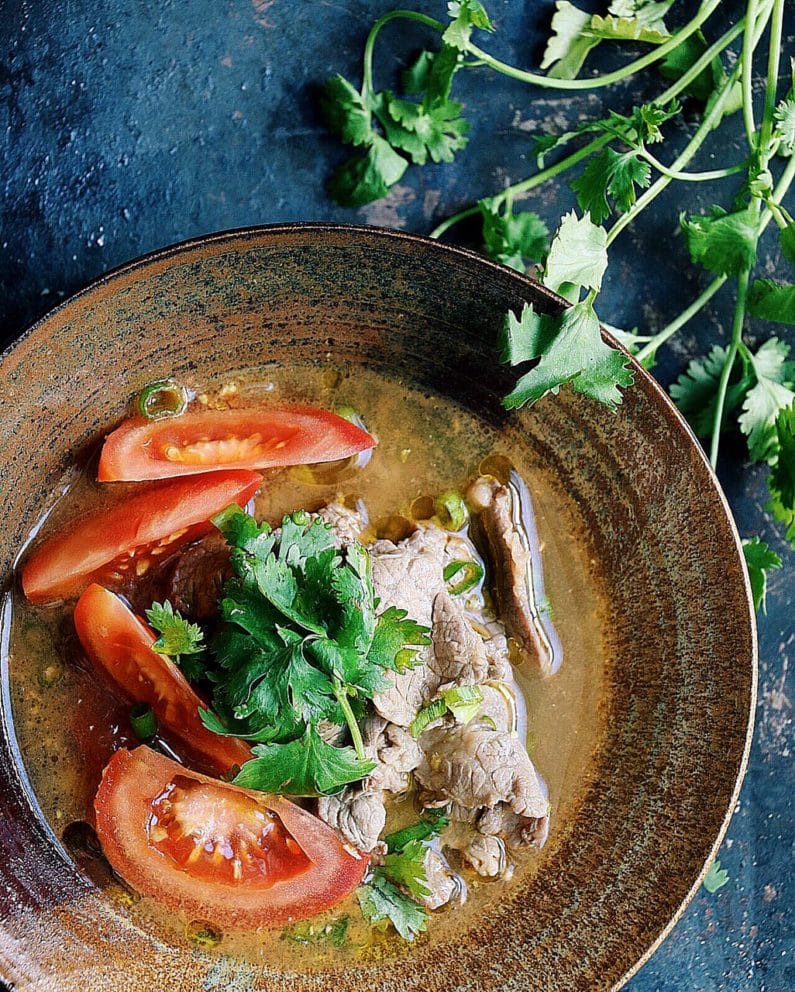 Vietnamese Pho-Inspired Tomato Beef Soup