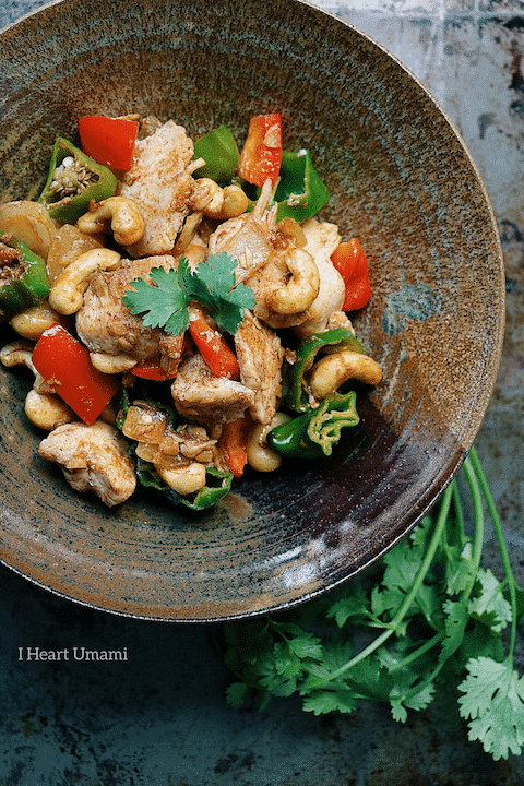 Paleo Velvet Cashew Nut Chicken. Paleo Cashew Nut Chicken. Whole30 cashew nut chicken. Keto Cashew Nut Chicken. Paleo Chinese New Year Recipes. Paleo Chinese food. Paleo Asian food. IHeartUmami.com