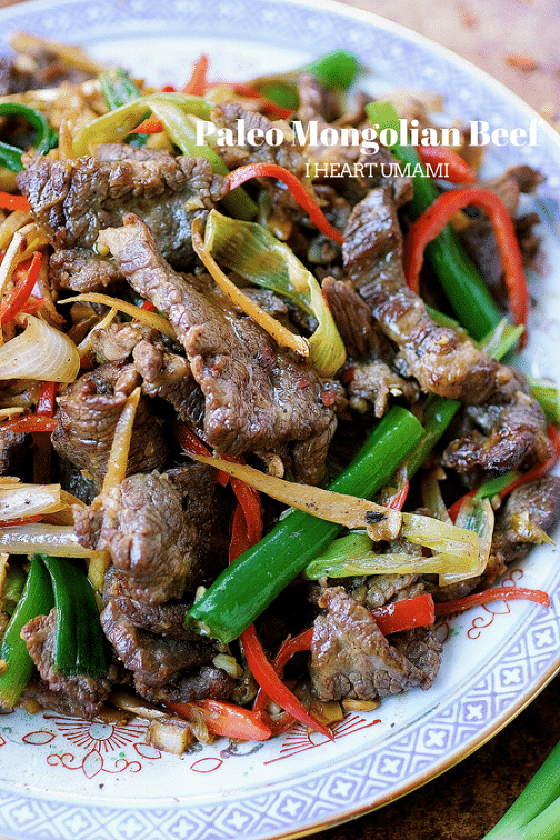 Paleo Mongolian Beef. Beef with scallion and ginger stir-fry. Whole30 mongolian beef. Keto mongolian beef. Paleo chinese food. Paleo Asian food.