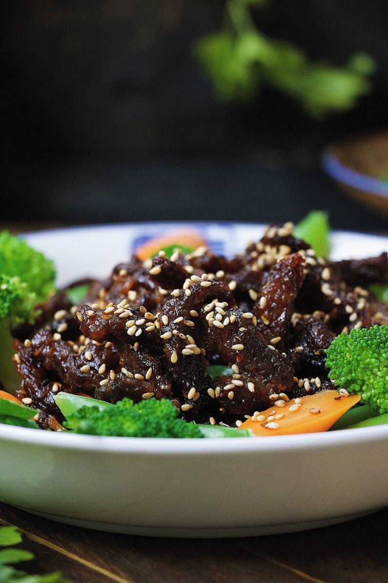 Paleo Crispy Sesame Beef Recipe from I Heart Umami