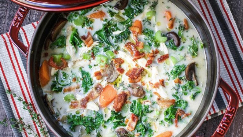 Creamy Chicken Kale Soup Recipe 