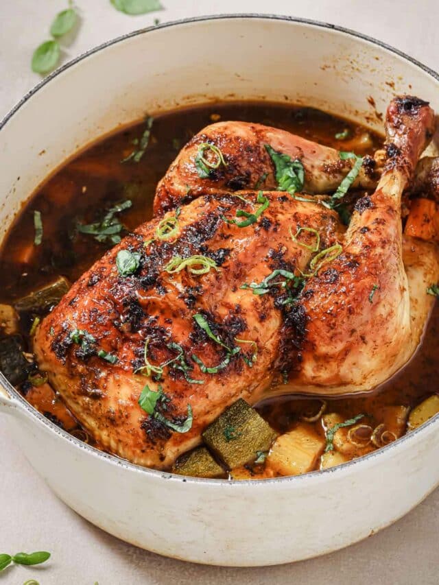 How to roast a whole chicken in Dutch oven | I Heart Umami®