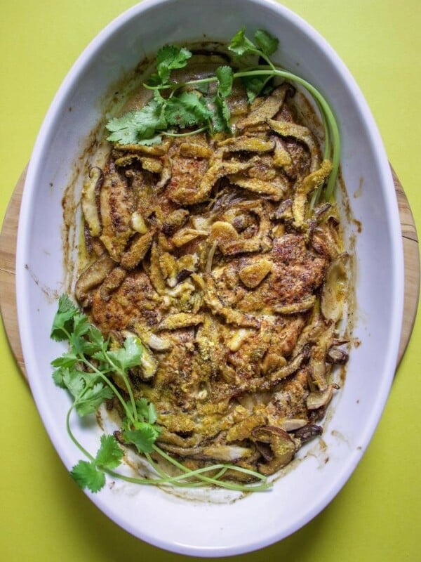 Creamy Chicken Mushroom Casserole recipe for gluten and dairyfree use.