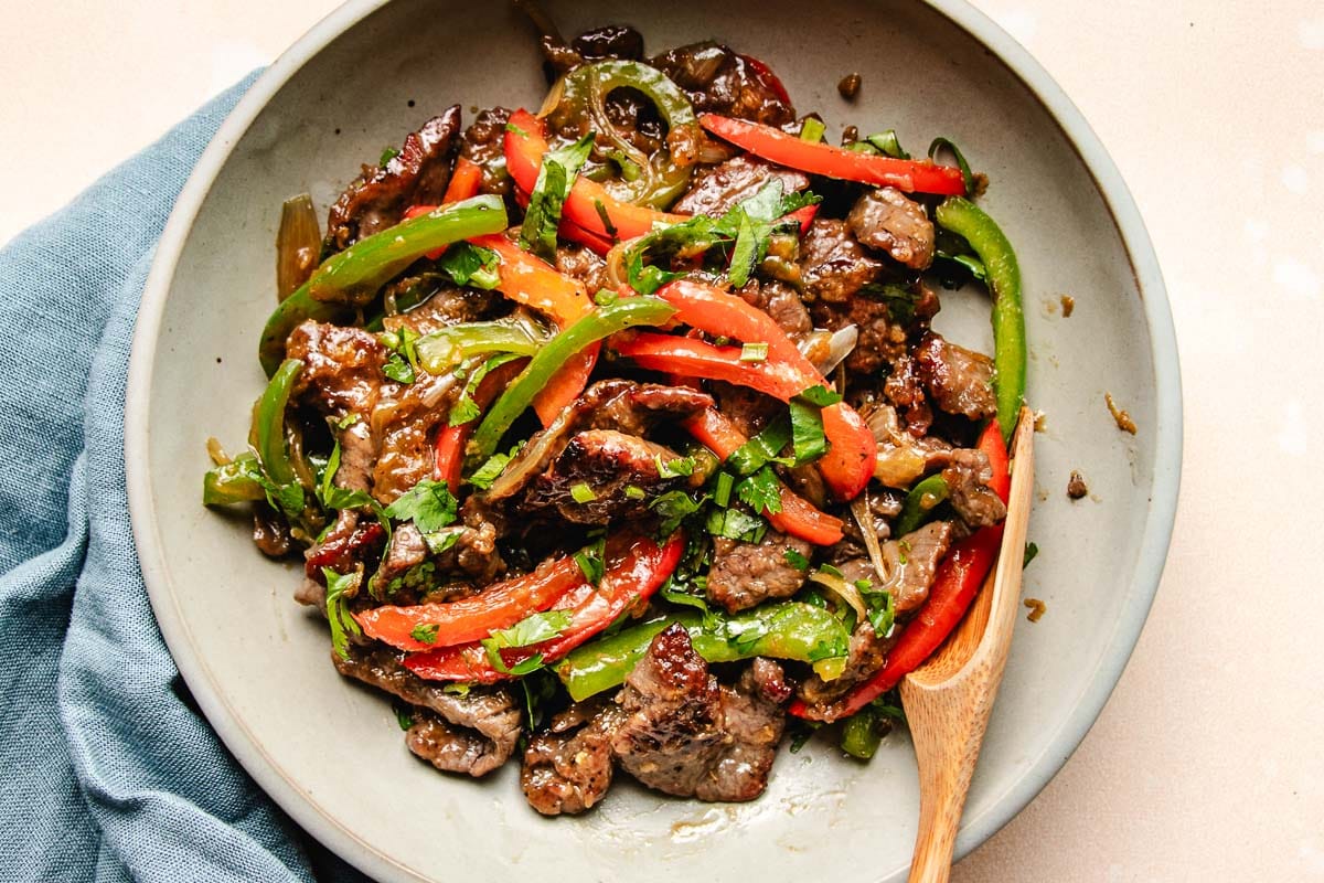 Chinese Pepper Steak (best marinade and easy!) | I Heart Umami