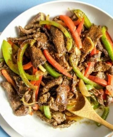 Chinese Pepper Steak Stir-Fry Recipe Paleo Whole30 Keto Gluten Free.