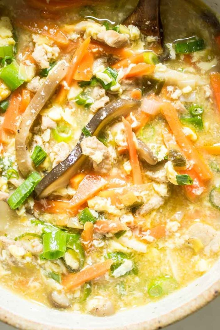 Paleo Hot and Sour Soup recipe Gluten-Free, Whole30, Keto, AIP friendly