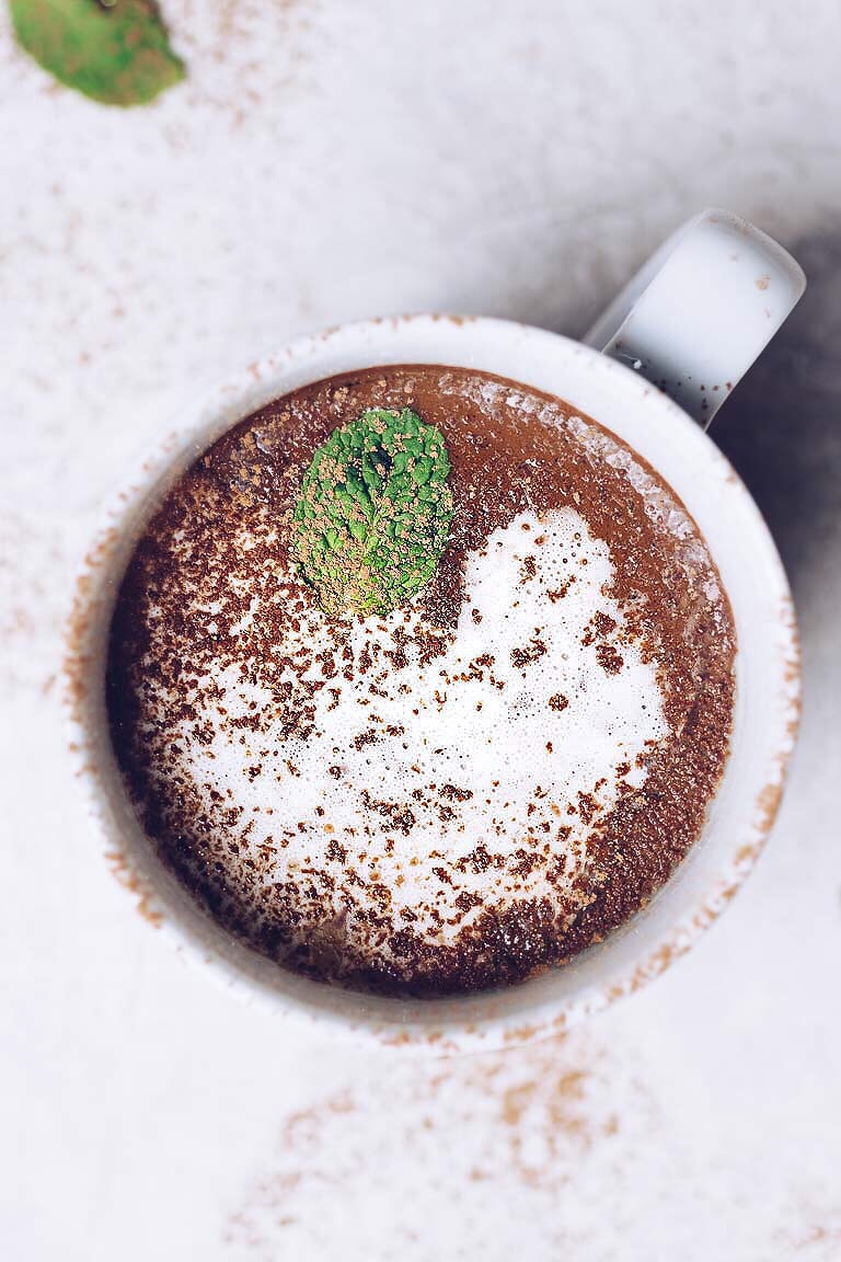 Paleo Hot Chocolate with dairy-free almond or coconut milk is healthy, low carb, and easy to make!