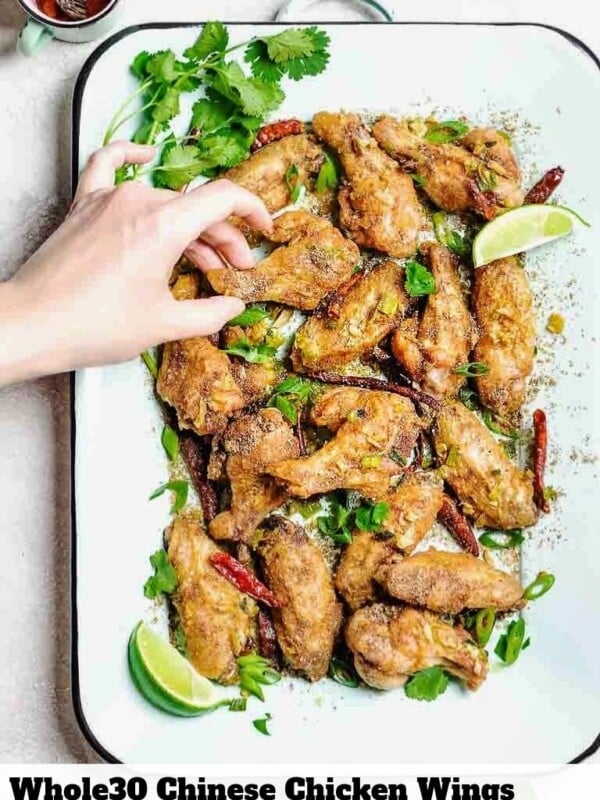 Baked Whole30 Crispy Chinese Chicken Wings recipe are Paleo, Whole30, and Keto friendly with Chinese dry spice rub.