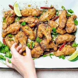 Baked Whole30 Crispy Chinese Chicken Wings recipe are Paleo, Whole30, and Keto friendly with Chinese dry spice rub.