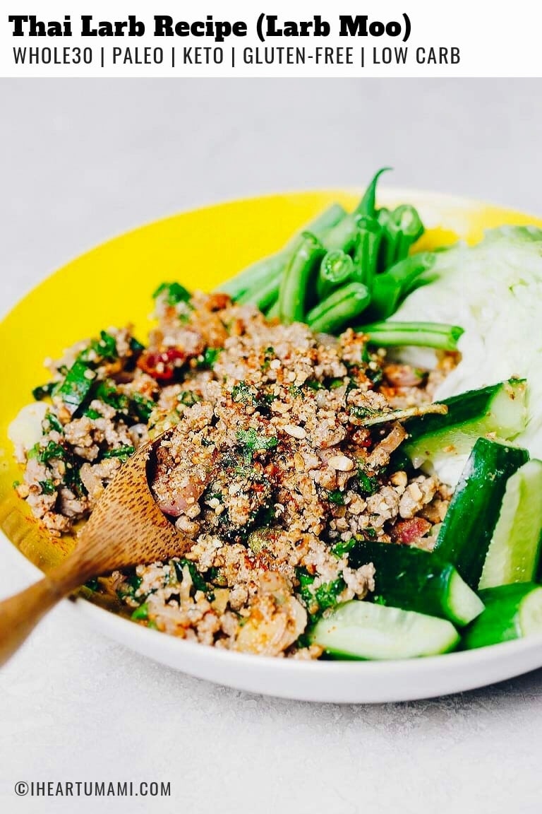 The most authentic Thai Larb Recipe (Larb Moo) that’s Paleo, Whole30, and Keto low carb friendly.
