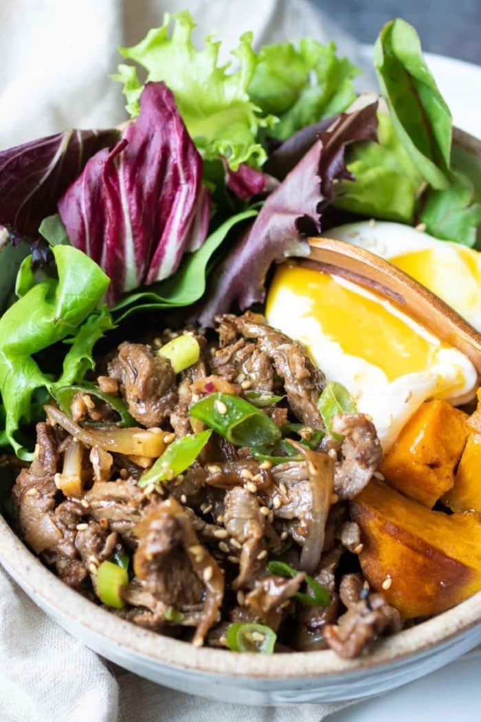 Feature image shows a bowl of bulgogi beef with side dish pairings.