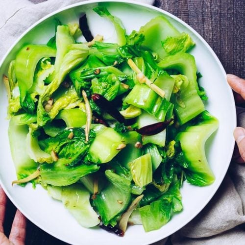 Stir-fried Chinese Mustard Greens (Xuelihong) - The Woks of Life