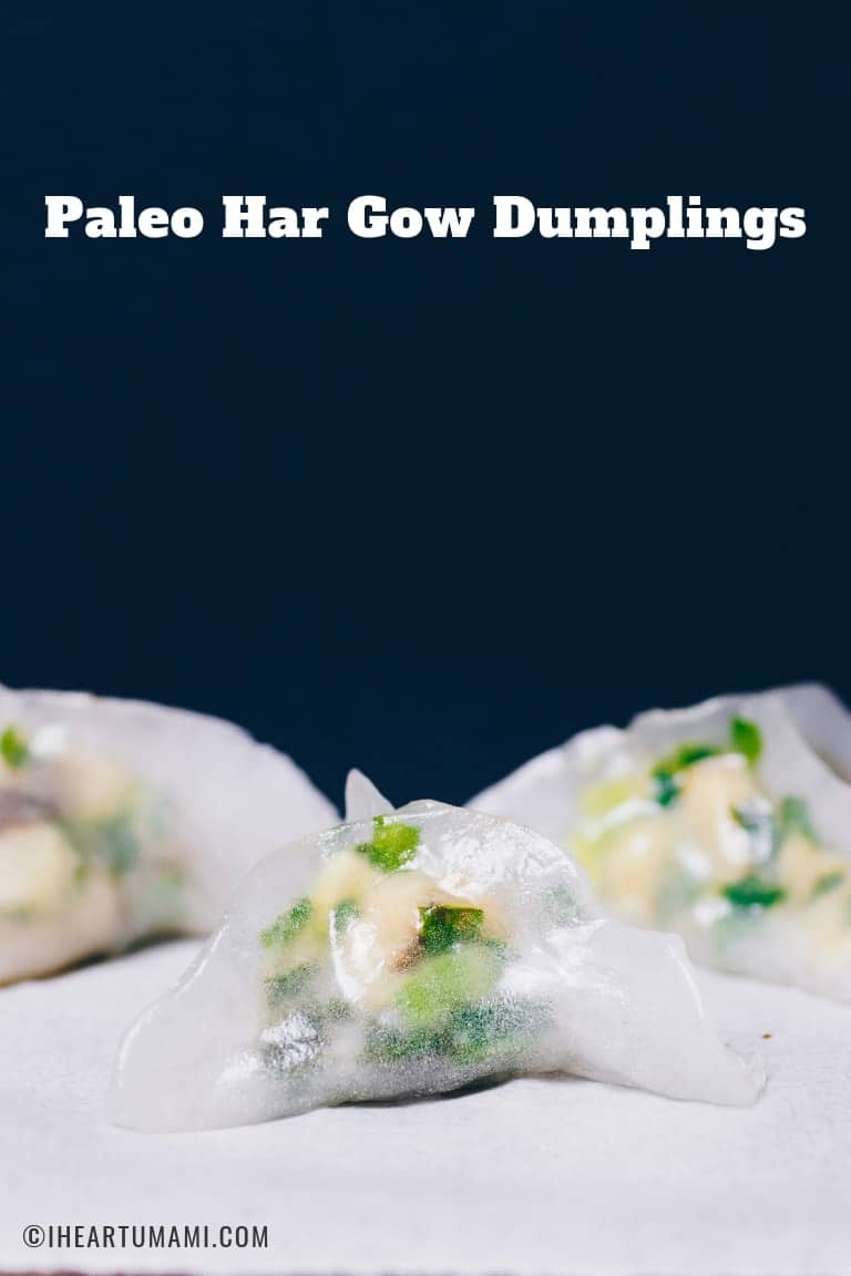 Paleo Har Gow Dumplings recipe with gluten-free har gow dumpling wrappers and dipping sauce!