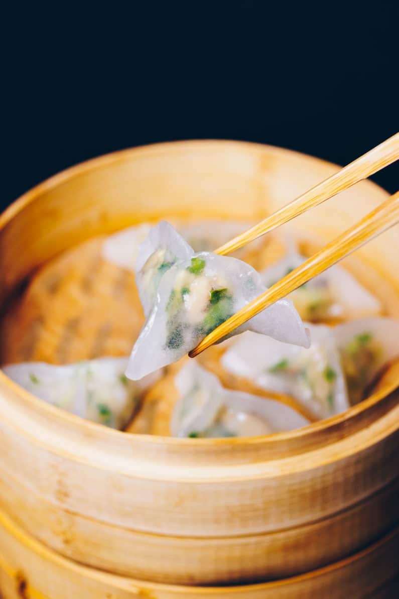 Paleo Har Gow Dumplings recipe with gluten-free har gow dumpling wrappers and dipping sauce!