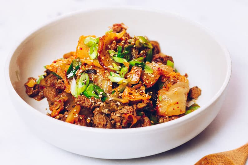 Paleo Kimchi Beef Stir-Fry (Whole30, Keto) | I Heart Umami®