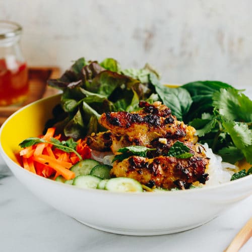 Vietnamese Lemongrass Chicken Noodle Salad (Keto) | I Heart Umami®