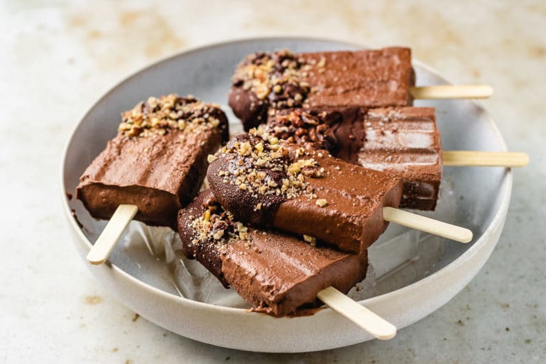 Homemade Chocolate Fudge Popsicles (Dairyfree, Easy)