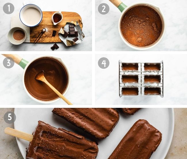 How to make Homemade Dairy-Free Chocolate Fudge Popsicles