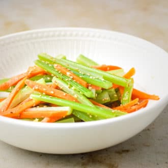 Asian Carrot-Celery Slaw recipe is the best Asian Carrot Salad for Paleo, Whole30, and Gluten-free healthy living!