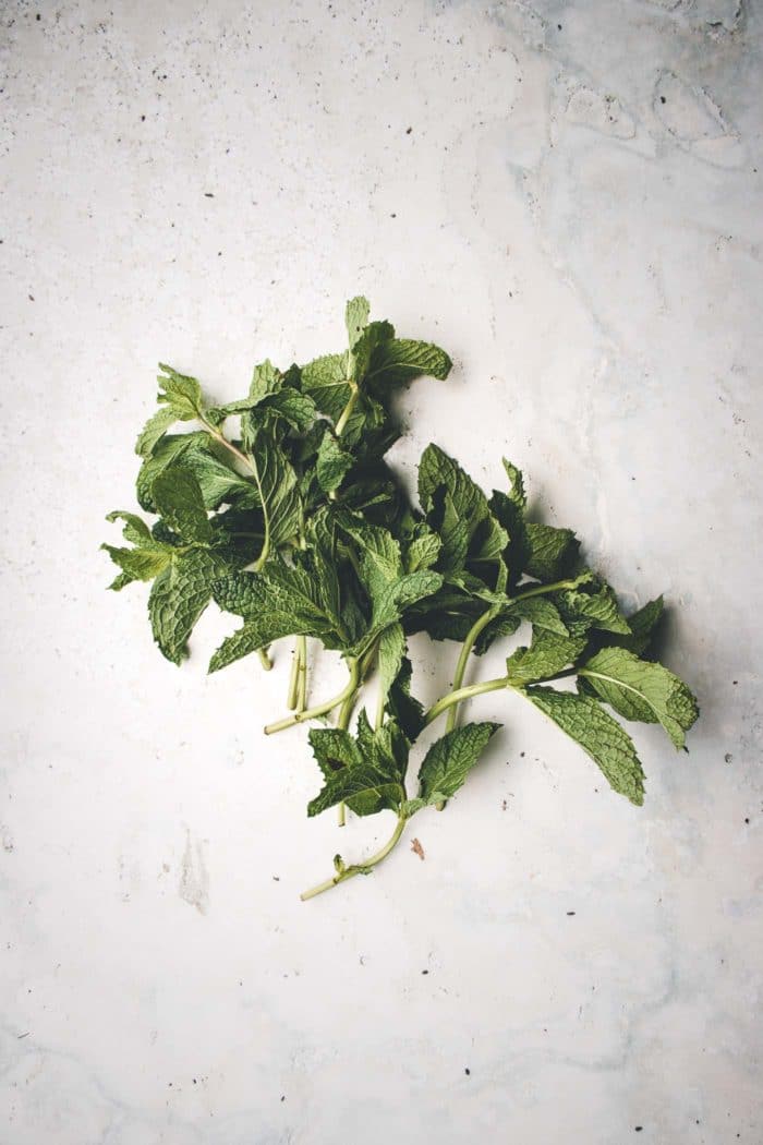 Fresh mint for watermelon salad