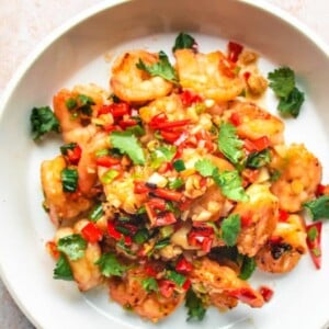 Vietnamese Easy Garlic Shrimp recipe with spicy chili garlic sauce is Paleo, Whole30, and Keto friendly.