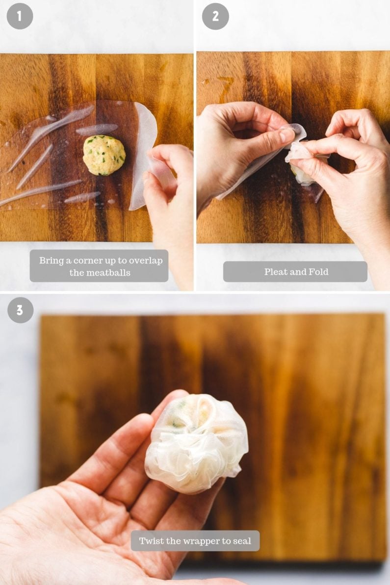 How to fold rice paper wontons