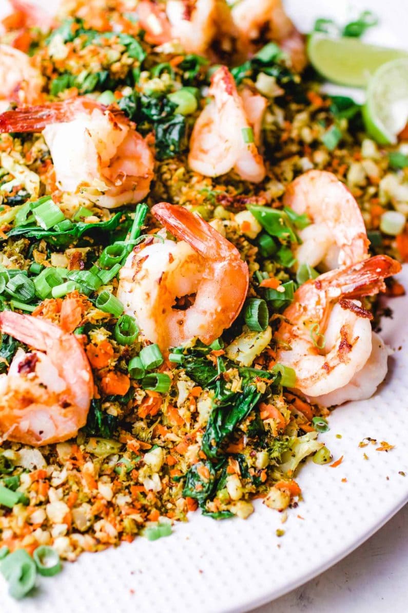 Crispy Cauliflower Thai Fried Rice with Shrimp