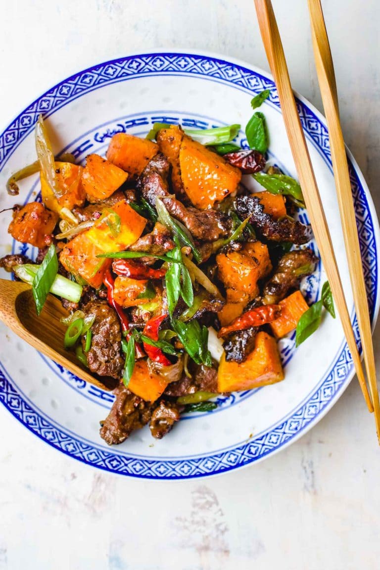Cumin Beef StirFry with Roasted Butternut Squash I Heart Umami®