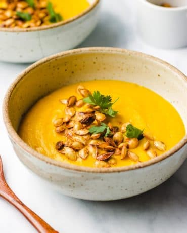 Roasted Whole Butternut Squash recipes from roasted butternut squash carrot soup to butternut squash seeds that make the best Whole30 snacks.