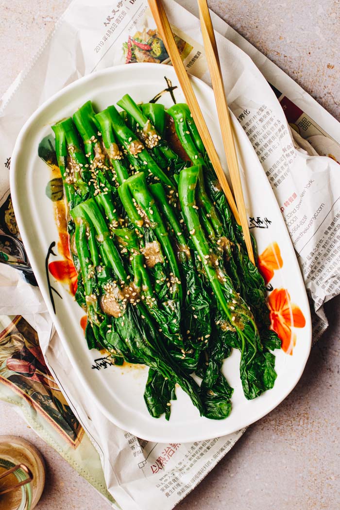 Chinese broccoli with oyster sauce recipe is gluten-free and soy-free from I Heart Umami.