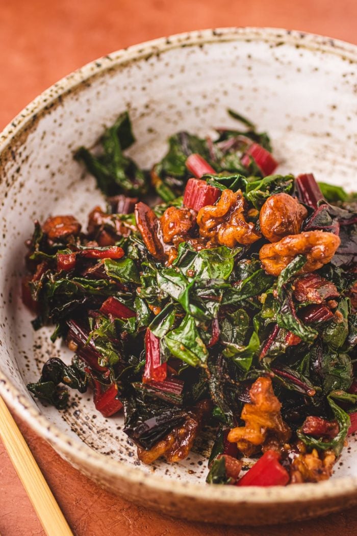 Sautéed Swiss Chard Recipe with Miso Butter is a gluten-free side dish from I Heart Umami.
