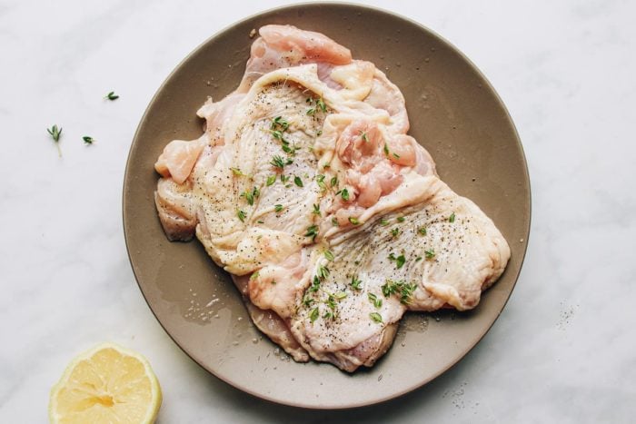 Lemon chicken marinade with boneless chicken thighs I Heart Umami