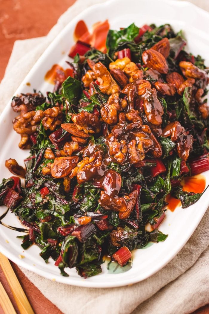 Sautéed Swiss Chard Recipe with Miso Butter is a gluten-free side dish from I Heart Umami.