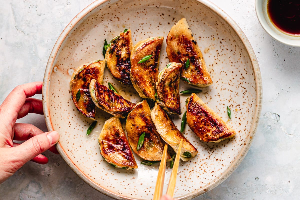 Jiaozi (Chinese Potstickers) recipe are low carb, Paleo, Gluten-free, and Whole30 from I Heart Umami.