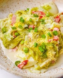 Chinese Napa Cabbage recipe in dairy-free Cream Sauce is Paleo, Whole30, and Keto from I Heart Umami.