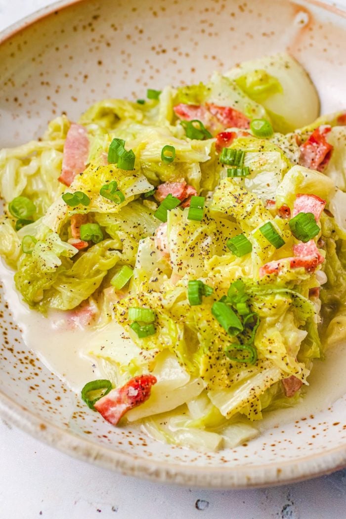 Chinese Napa Cabbage recipe in dairy-free Cream Sauce is Paleo, Whole30, and Keto from I Heart Umami.